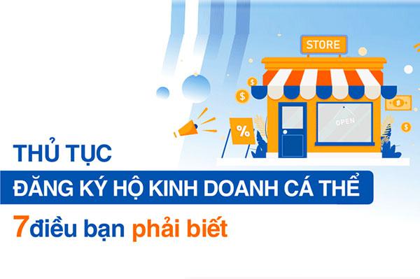 Dịch vụ và thủ tục thành lập mới cho hộ kinh doanh cá thể