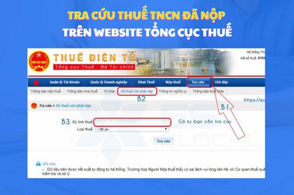 Hướng dẫn cách tra cứu đóng thuế TNCN