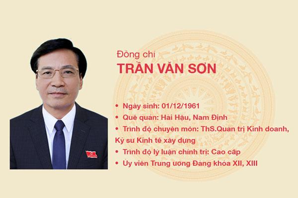 Tìm hiểu tiểu sử, sự nghiệp của đồng chí Trần Văn Sơn
