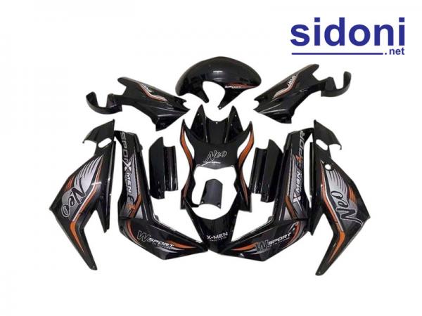 Áo nhự Xmen cam đen 12 chi tiết