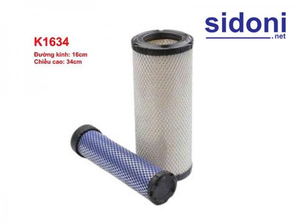Lọc gió K1634 sử dụng xe nâng HELI 5, 6, 7, 8 tấn