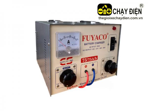 MÁY SẠC ẮC QUY FUYACO 75A 100% DÂY ĐỒNG