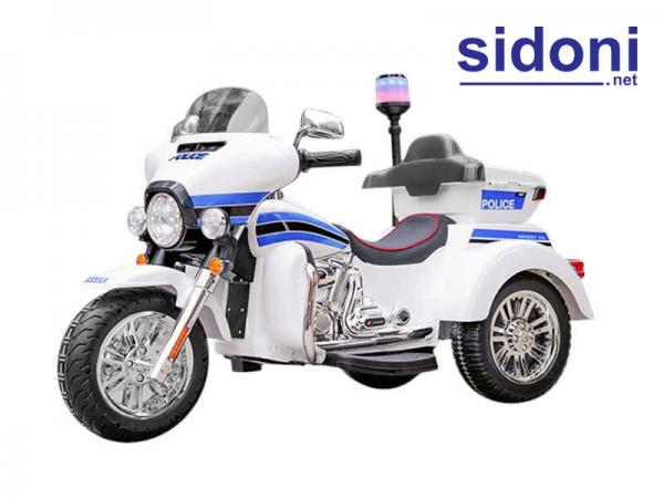 Mô tô điện cảnh sát trẻ em SMT 111 trắng