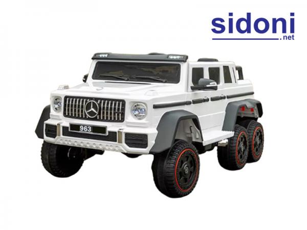 Ô tô điện trẻ em 6 bánh 963 Mercedes G63 trắng