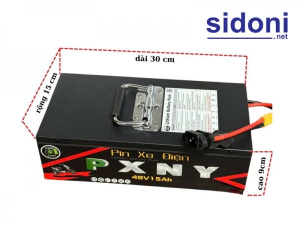 Pinlithium xe đạp điện PXNY 48V 15Ah