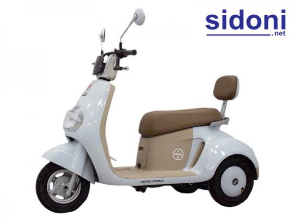 Xe 3 bánh điện Heima Riding trắng ngà