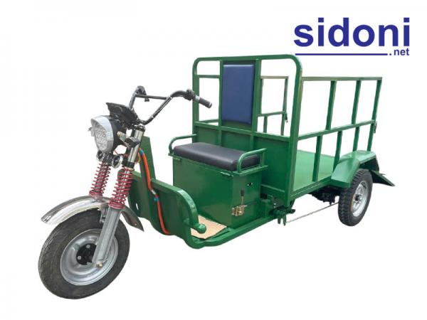 Xe 3 bánh điện Smart E500 chở thùng rác