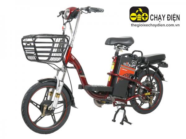 XE ĐẠP ĐIỆN VNBIKE V1 18INH KHUNG ĐỎ TEM ĐEN