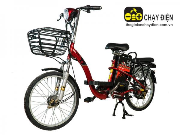 XE ĐẠP ĐIỆN VNBIKE V1 22INH KHUNG ĐỎ TEM ĐEN