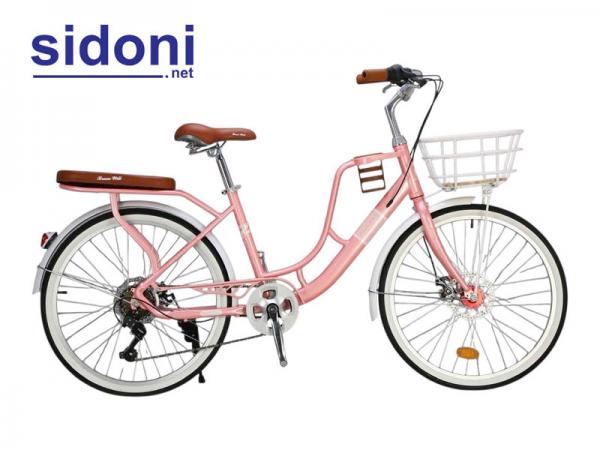 Xe đạp Vnbike G1 Plus hồng cánh sen