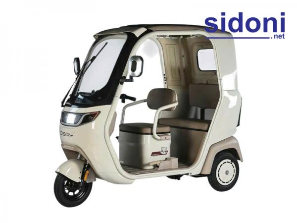Xe điện 3 bánh mái che YABO T08 Pro trắng