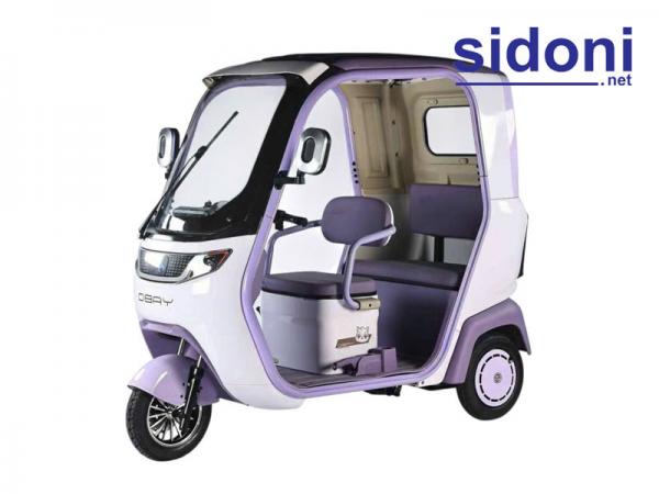 Xe điện 3 bánh mái che YABO T08 tím