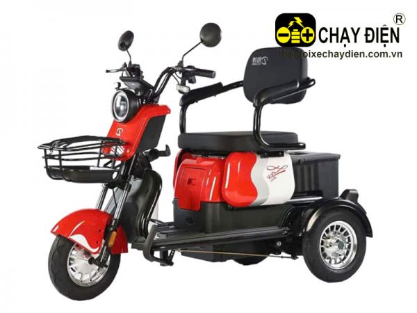 XE ĐIỆN 3 BÁNH YABO 3 YÊN ĐA NĂNG ĐỎ TRẮNG