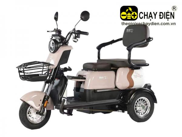 XE ĐIỆN 3 BÁNH YABO 3 YÊN ĐA NĂNG NÂU