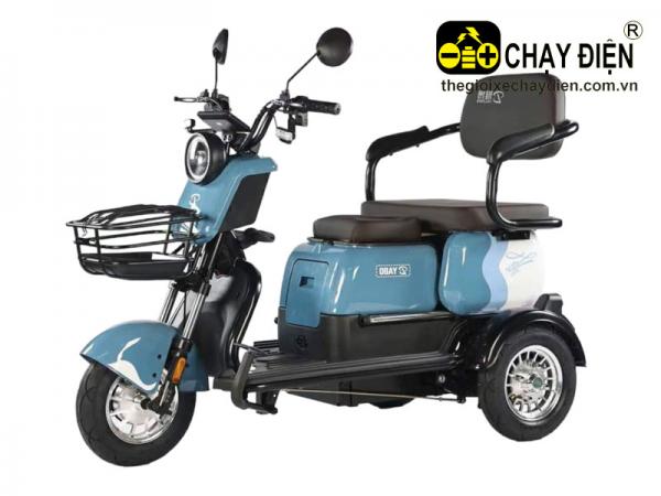 XE ĐIỆN 3 BÁNH YABO 3 YÊN ĐA NĂNG XANH NGỌC