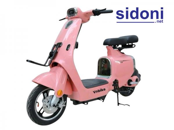 Xe điện Vnbike V1 hồng cánh sen