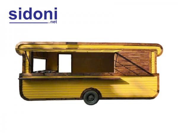 Xe kéo bán hàng lưu động Smart F26 vàng