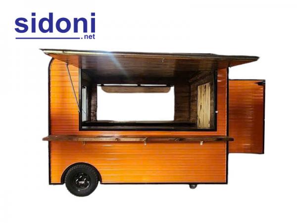 Xe kéo bán hàng lưu động Smart F46 cam