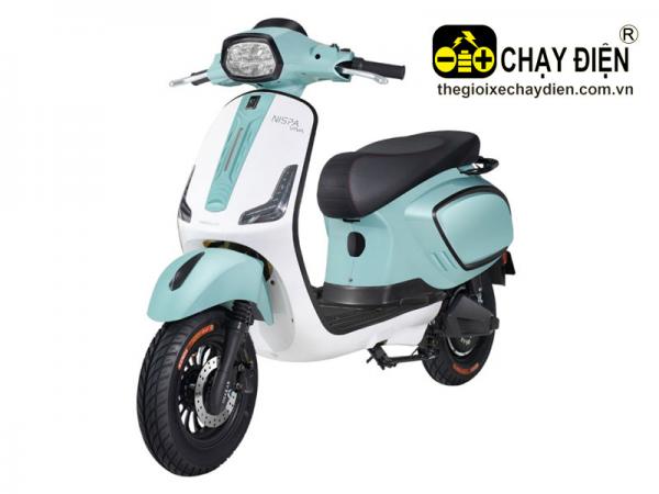 XE MÁY ĐIỆN OSAKAR NISPA VIVA XANH DA TRỜI TRẮNG