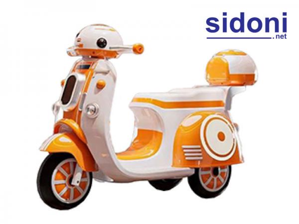 Xe máy điện trẻ em SMT-117 cam trắng