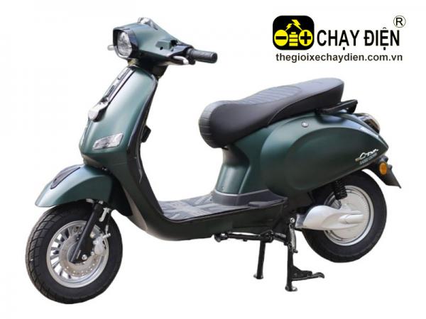 XE MÁY ĐIỆN VESPA KAISER XANH RÊU