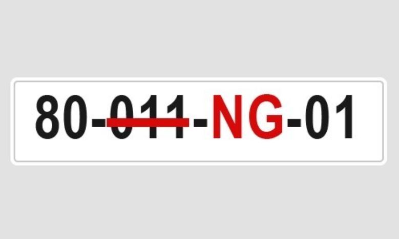 Ký hiệu “NG” có màu đỏ cấp cho xe của cơ quan đại diện ngoại giao