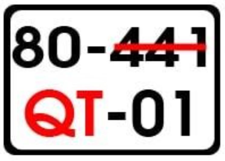 Ký hiệu “QT” màu đỏ cấp cho xe của cơ quan đại diện của tổ chức, cá nhân quốc tế
