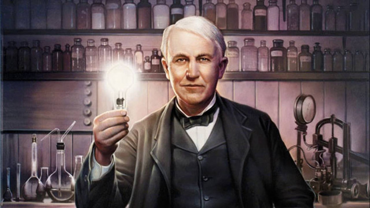 Thomas Edison được xem là người phát minh ra bóng đèn