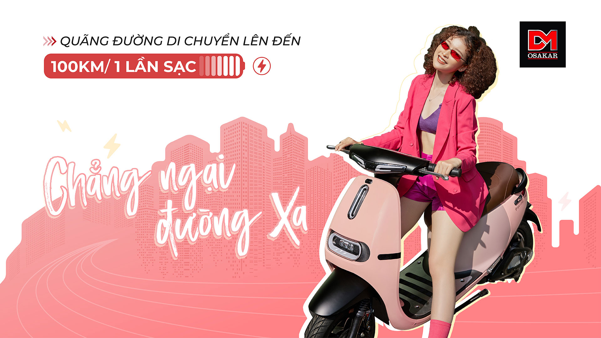 XE MÁY ĐIỆN OSAKAR GOGO STELLA HỒNG FLAMINGO 3