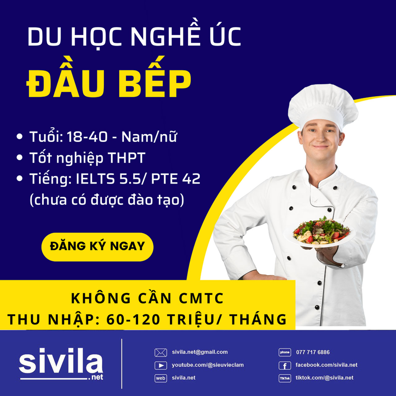 Tuyển du học úc nghề đầu bếp