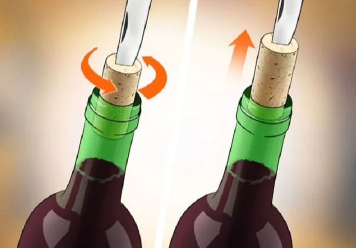 Một trong những nguyên tắc mở rượu vang cần ghi nhớ đó chính là phải kéo nút bần lên hoặc đẩy nó xuống