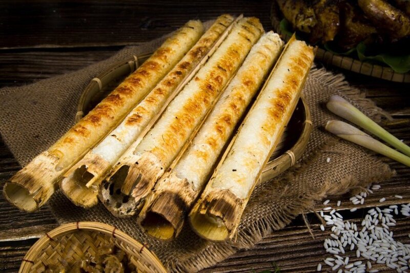 Cơm lam Định Hóa được làm từ loại nếp nương bản địa
