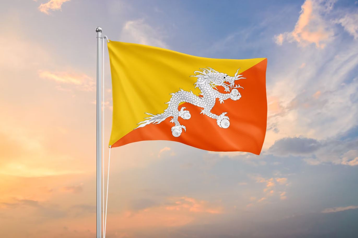 Rồng Druk trong cờ Bhutan biểu trưng cho bảo vệ và tinh thần dân tộc