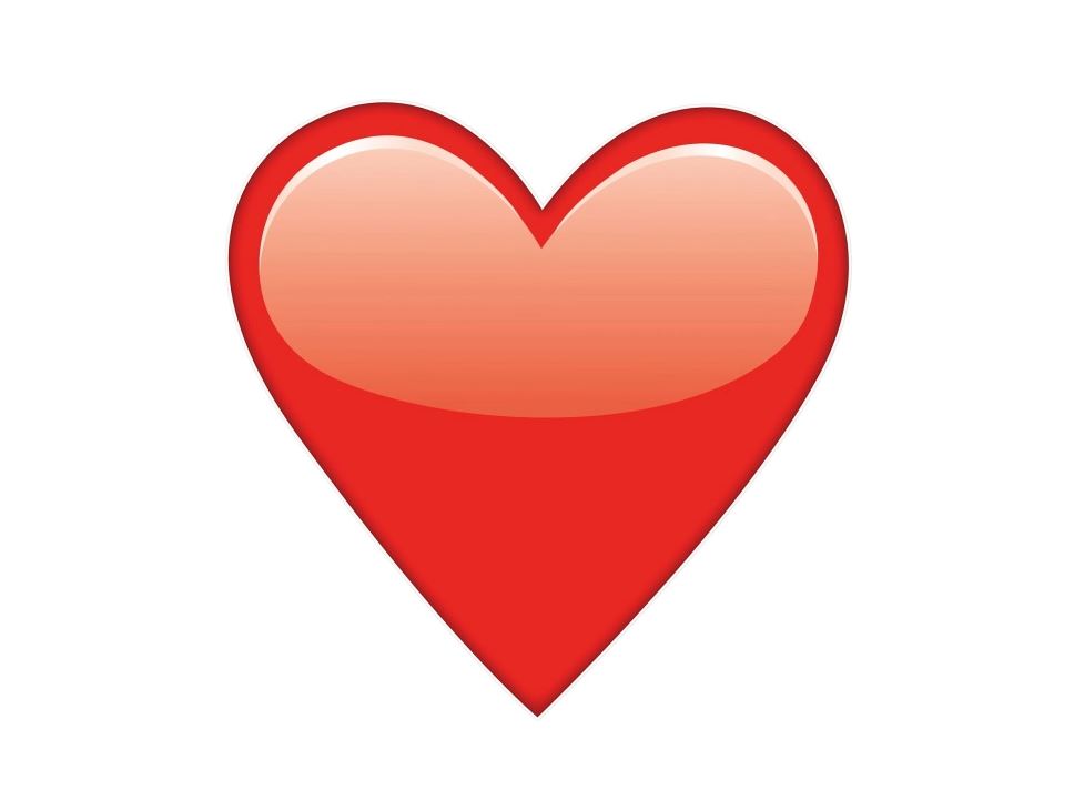 Trái tim màu đỏ dùng để thể hiện tình yêu hay tình cảm lãng mạn