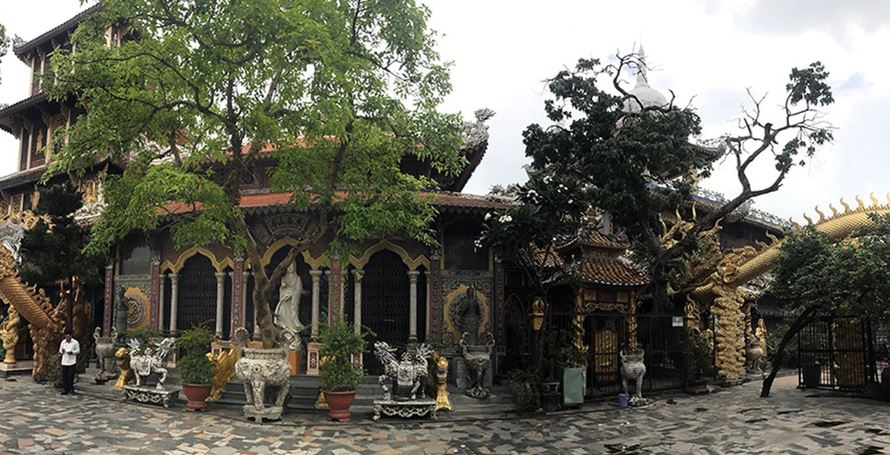 Chùa Châu Thới có kiến trúc cổ kính, độc đáo