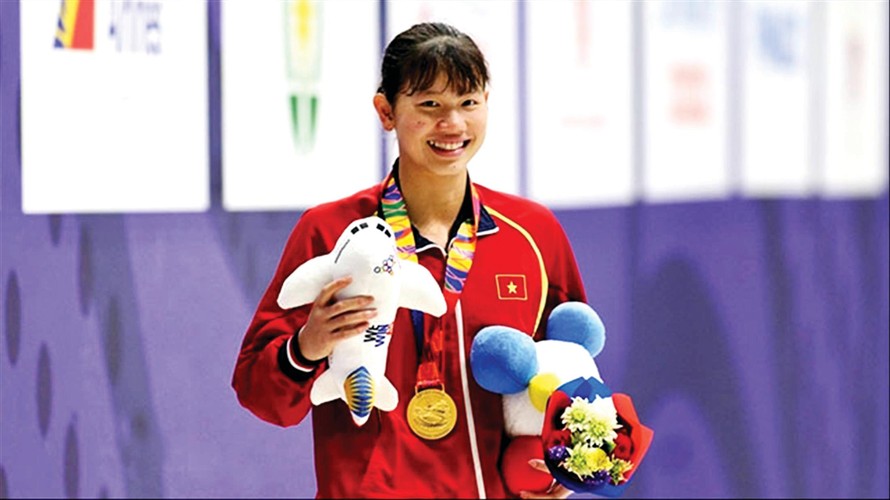 Nguyễn Thị Ánh Viên là nữ vận động viên bơi lội thuộc Đoàn Thể thao Quân đội và Đội tuyển Bơi lội Quốc gia