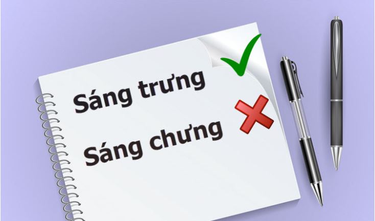 Sáng trưng là từ đúng với chính tả Tiếng Việt