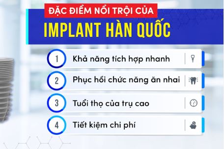 Đặc điểm của trụ răng Implant Hàn Quốc