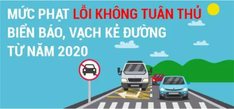 Không tuân thủ biển báo và vạch kẻ đường có thể bị phạt từ 300.000 đồng - 400.000 đồng