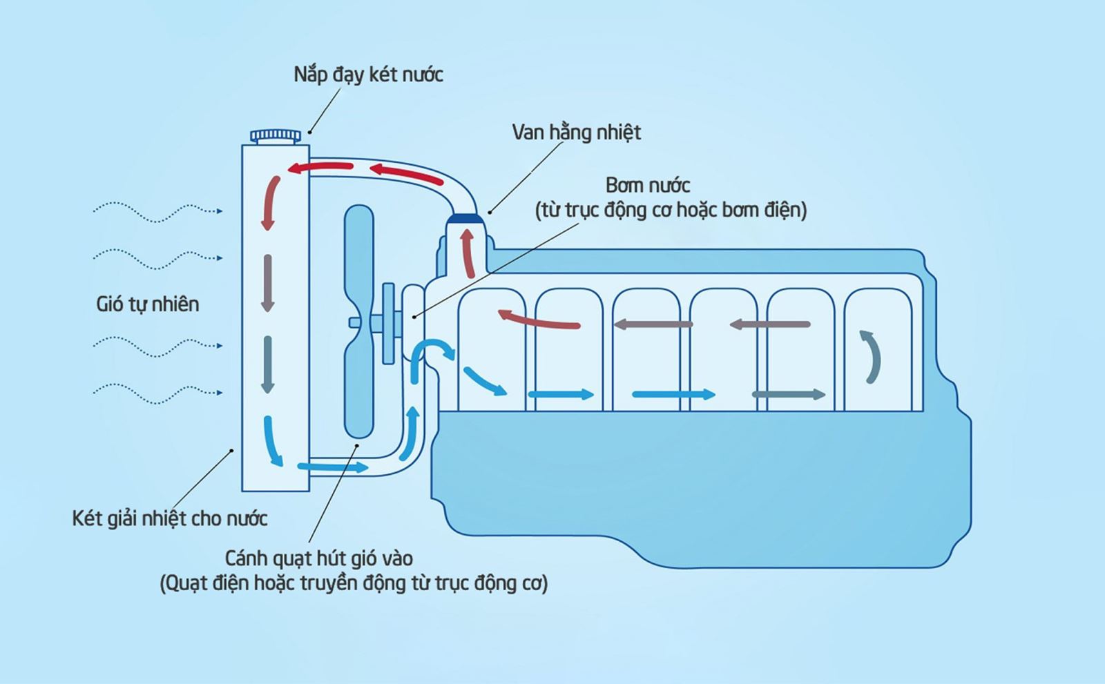 Hệ thống làm mát hư hỏng có thể do dung dịch trong két nước bị biến chất